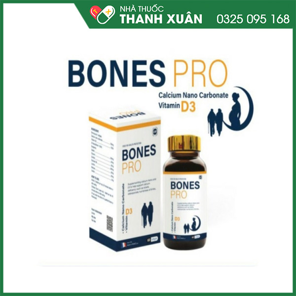 Viên uống Bones Pro - Canxi D3 cho cơ thể